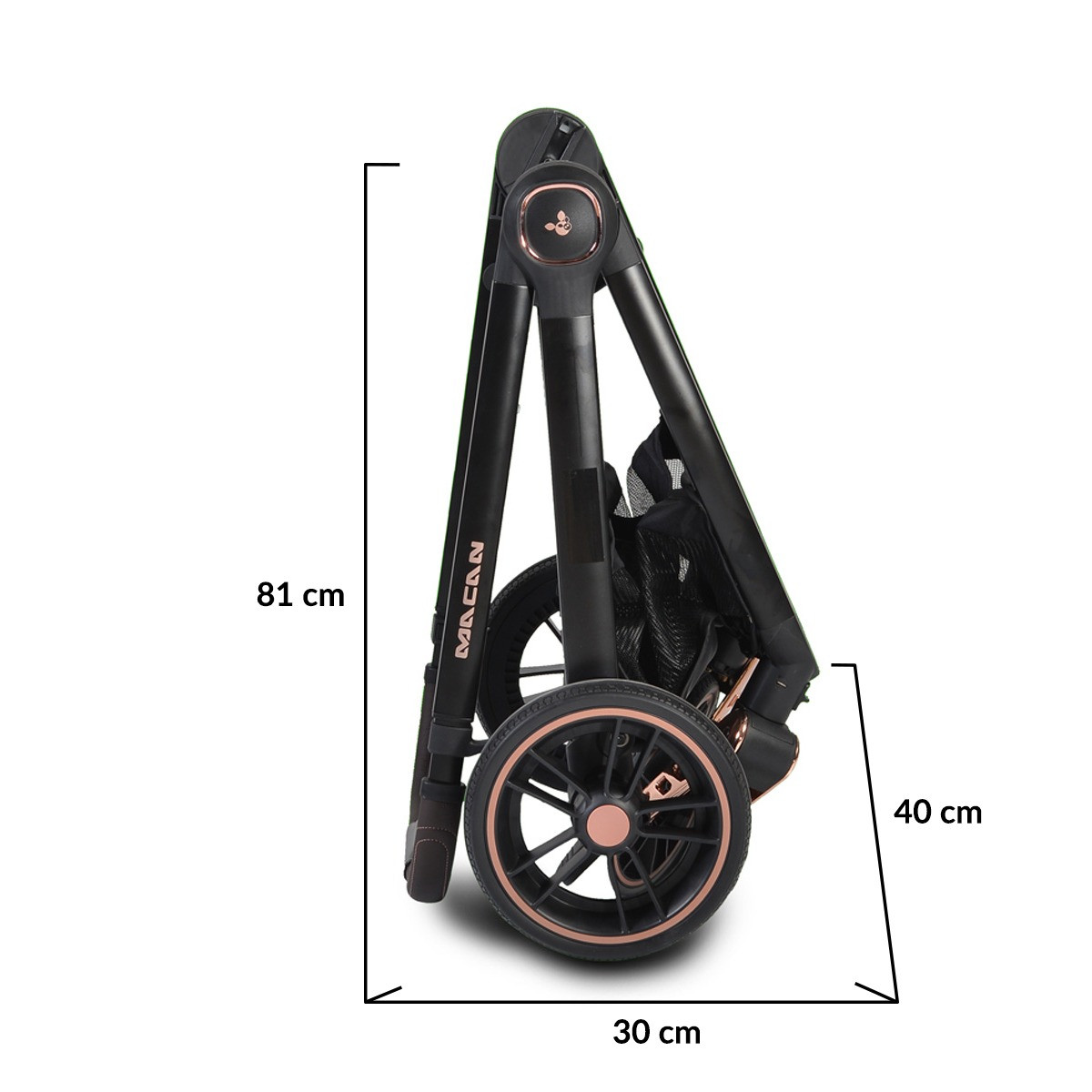 Cangaroo Macan Black 3-in-1 Kinderwagen Incl. i-Size Autostoel