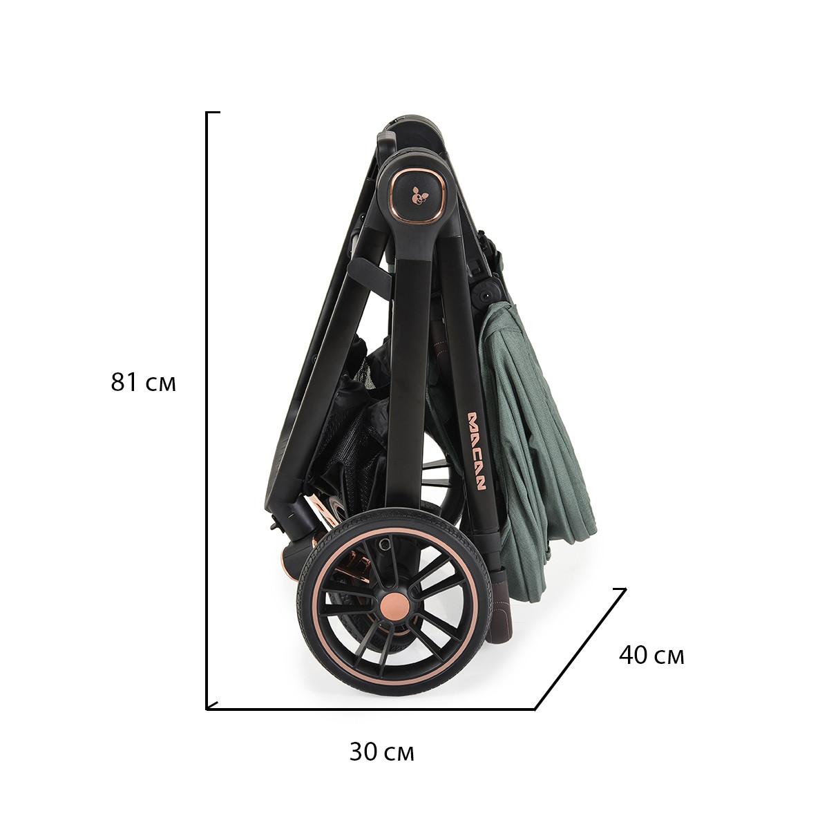 Cangaroo Macan Green 3-in-1 Kinderwagen Incl. i-Size Autostoel