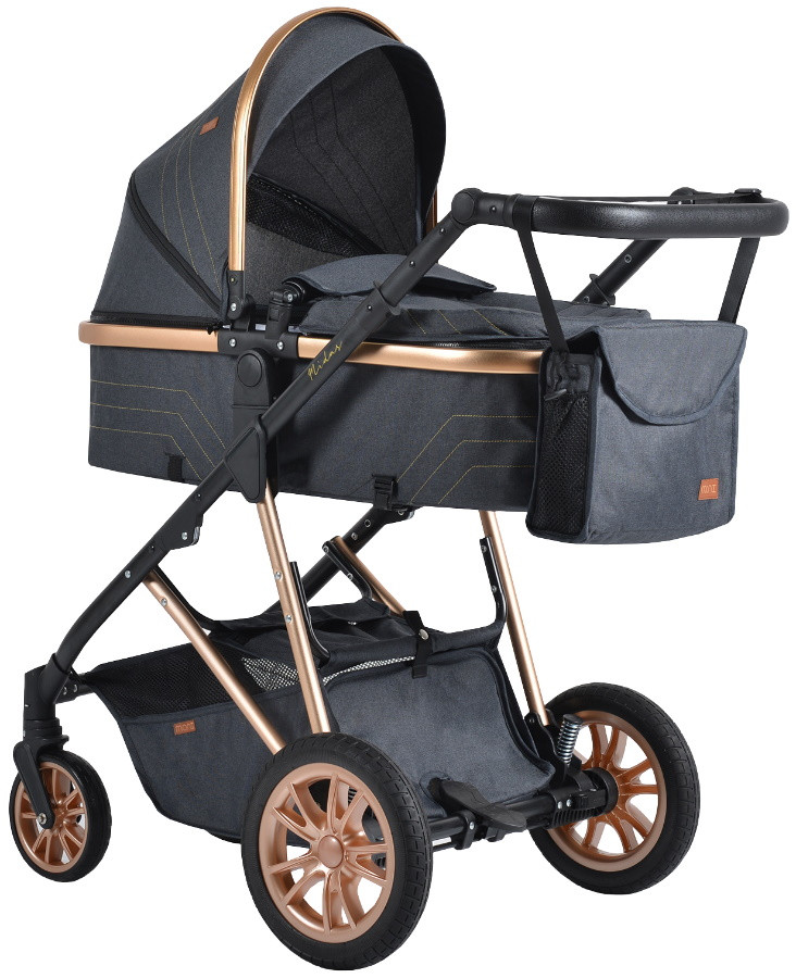 Cangaroo Midas Black 3-in-1 Combi Kinderwagen incl. Autostoel