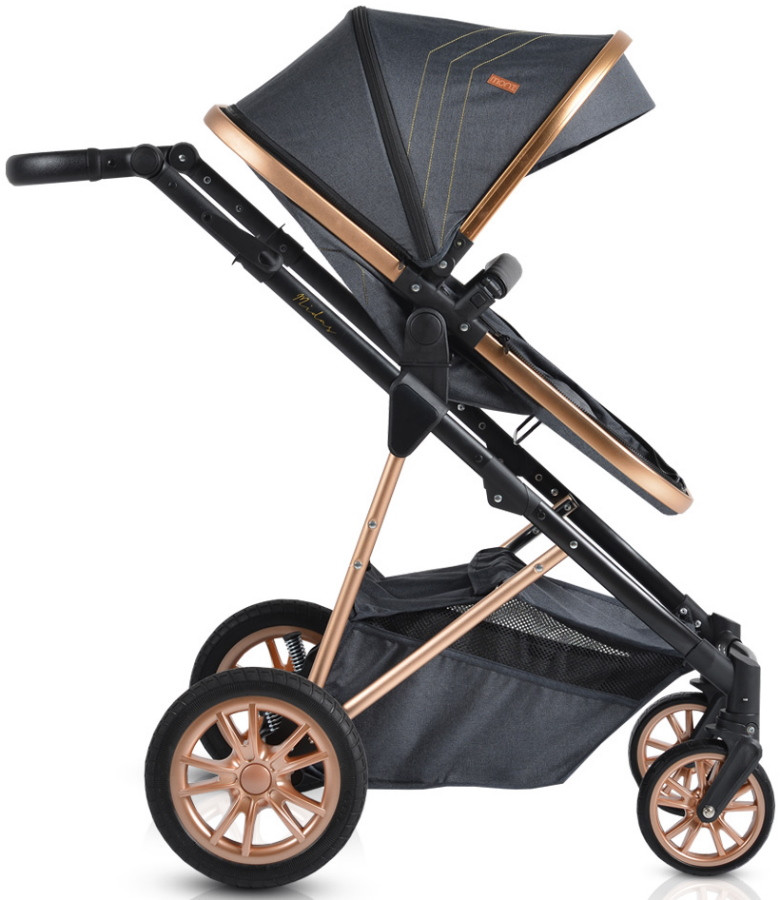 Cangaroo Midas Black 3-in-1 Combi Kinderwagen incl. Autostoel