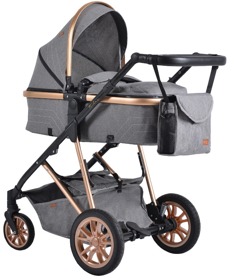 Cangaroo Midas Grey 3-in-1 Combi Kinderwagen incl. i-Size Autostoel