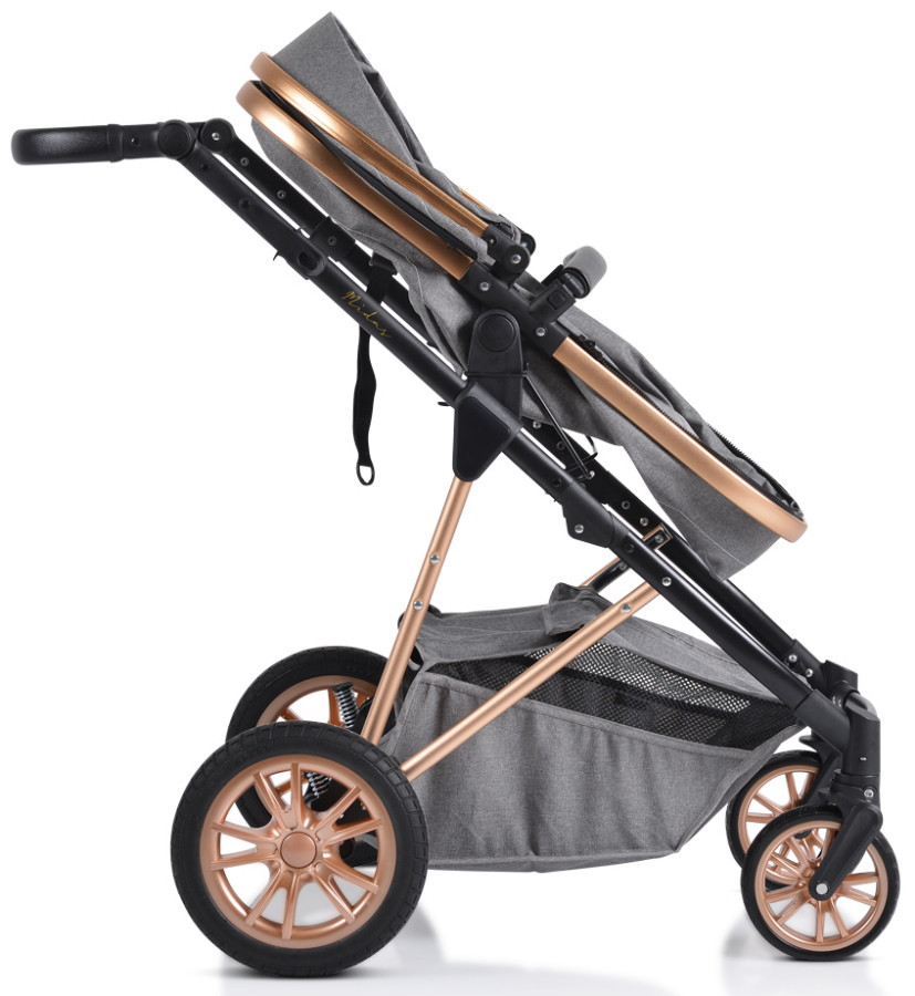 Cangaroo Midas Grey 3-in-1 Combi Kinderwagen incl. i-Size Autostoel