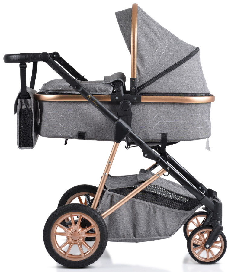 Cangaroo Midas Grey 3-in-1 Combi Kinderwagen incl. i-Size Autostoel