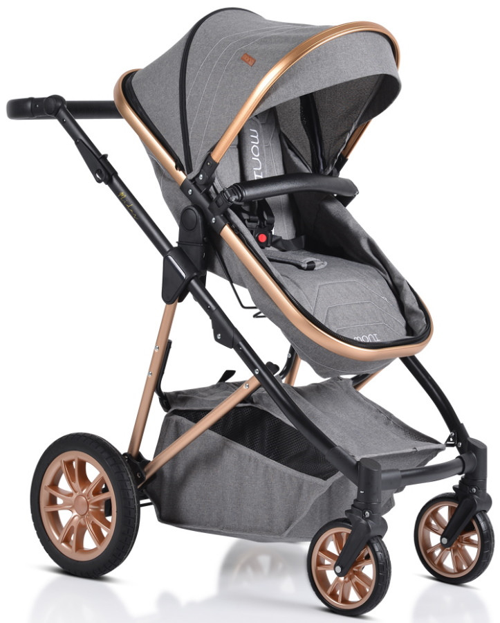 Cangaroo Midas Grey 3-in-1 Combi Kinderwagen incl. i-Size Autostoel