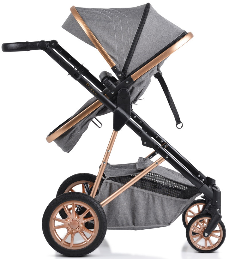 Cangaroo Midas Grey 3-in-1 Combi Kinderwagen incl. i-Size Autostoel
