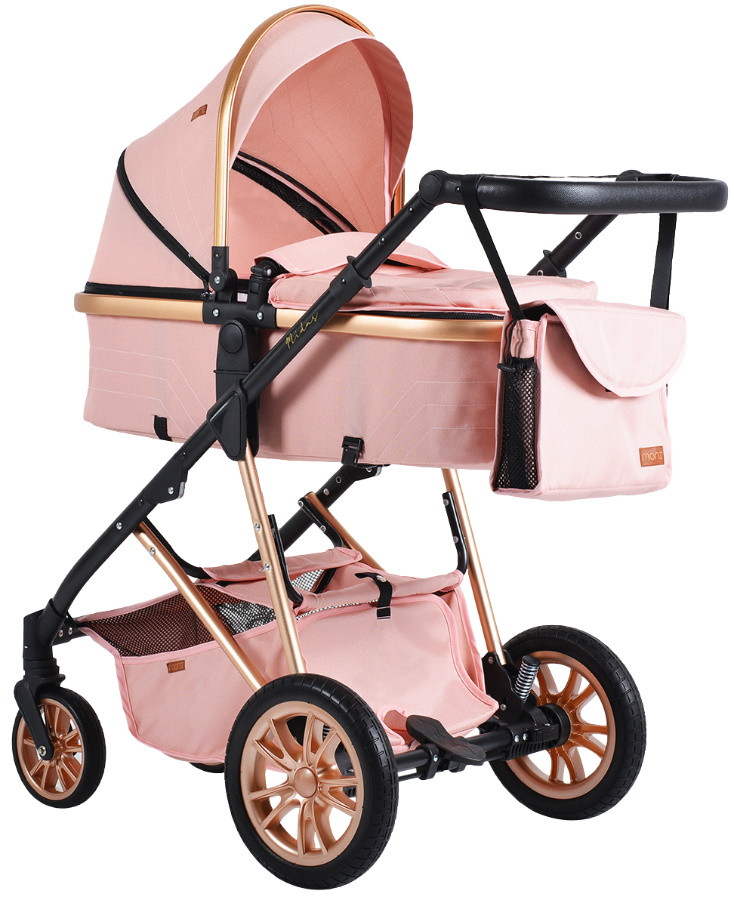 Cangaroo Midas Pink 3-in-1 Combi Kinderwagen incl. Autostoel