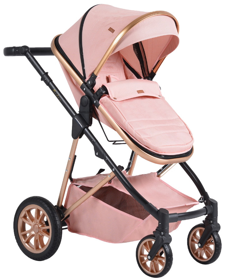 Cangaroo Midas Pink 3-in-1 Combi Kinderwagen incl. Autostoel