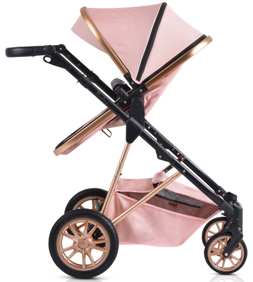 Cangaroo Midas Pink 3-in-1 Combi Kinderwagen incl. Autostoel