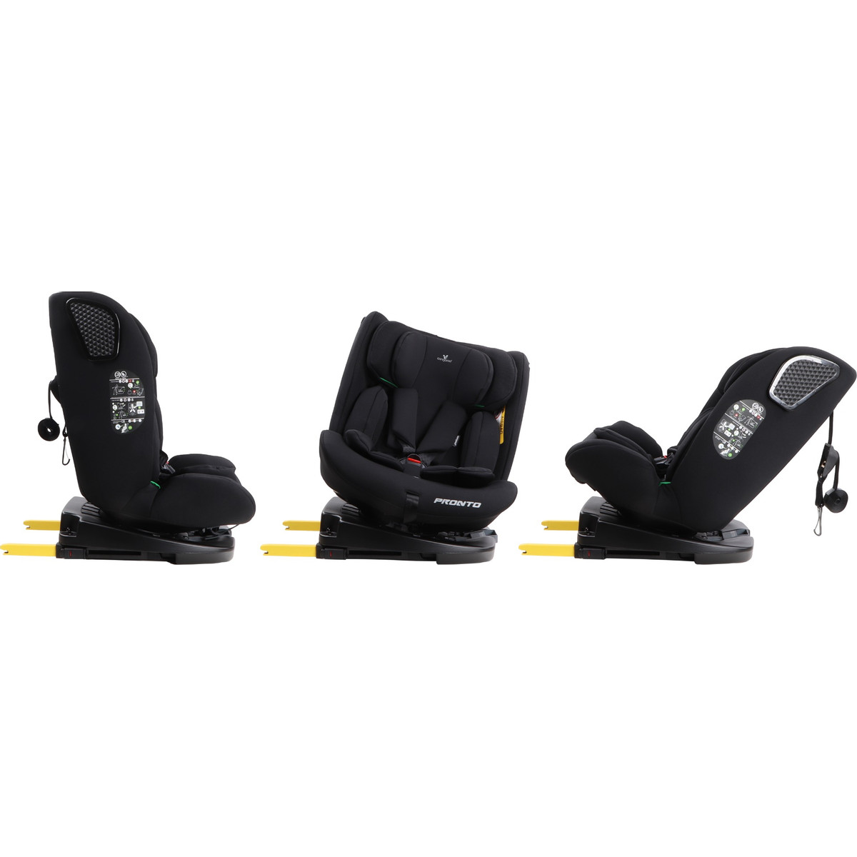 Weekendaanbieding: Cangaroo Pronto Black 40-150 cm 360° i-Size Autostoel