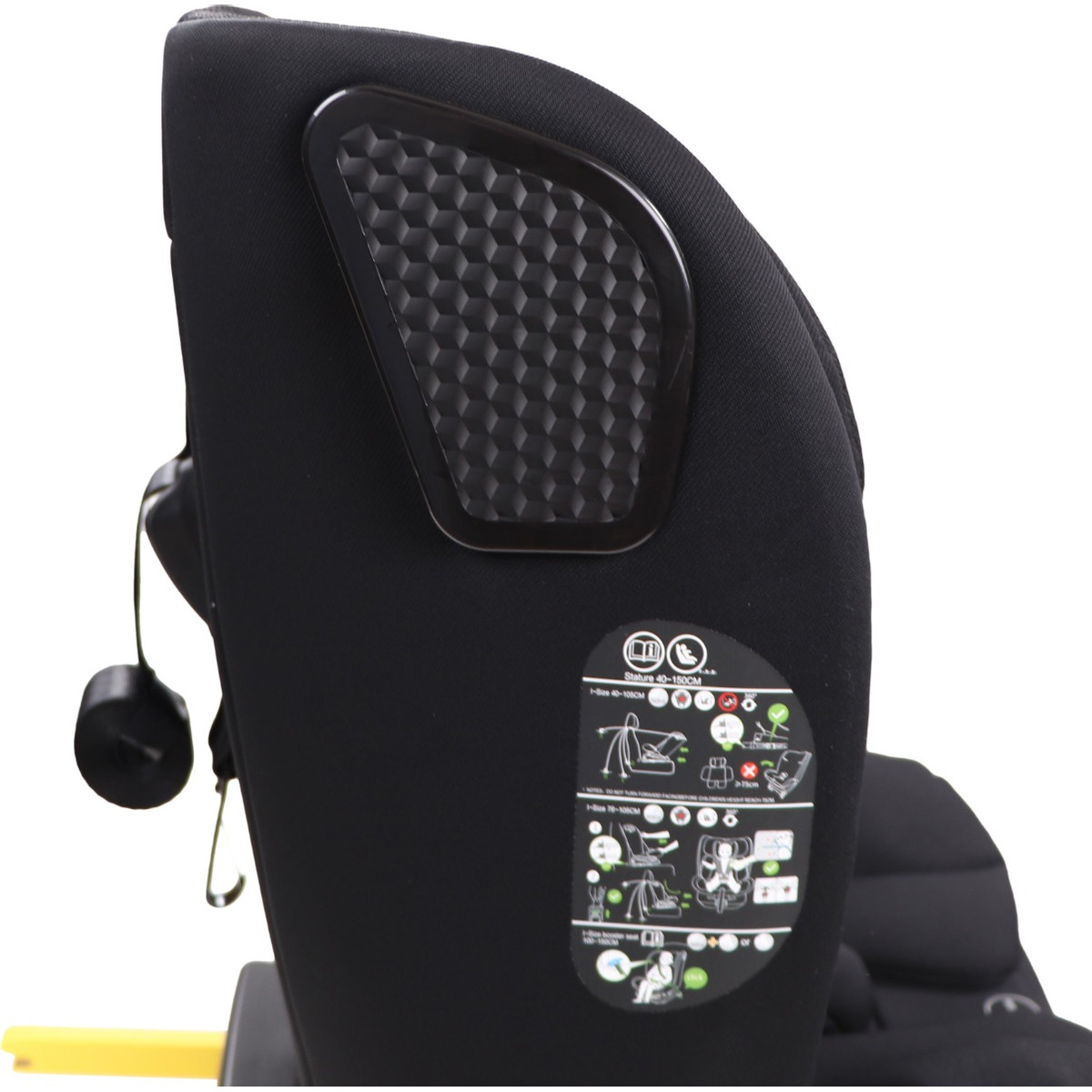 Weekendaanbieding: Cangaroo Pronto Black 40-150 cm 360° i-Size Autostoel