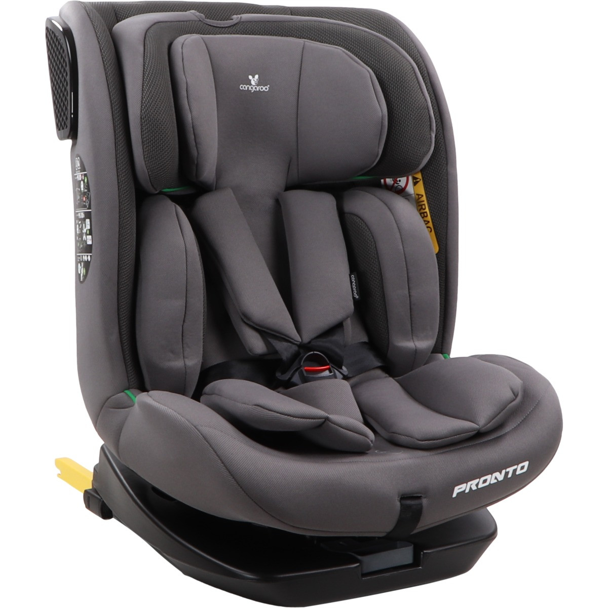 Weekendaanbieding: Cangaroo Pronto Dark Grey 40-150 cm 360° i-Size Autostoel