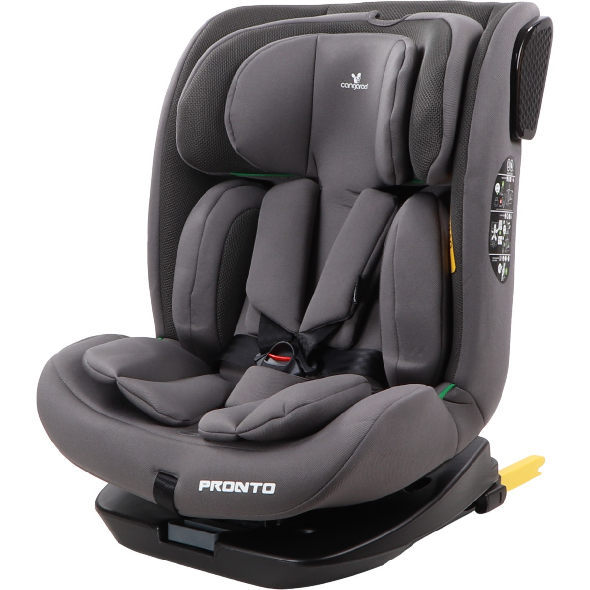 Weekendaanbieding: Cangaroo Pronto Dark Grey 40-150 cm 360° i-Size Autostoel