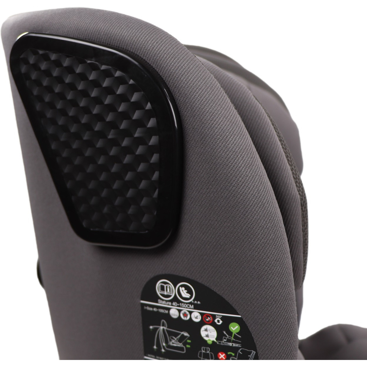 Weekendaanbieding: Cangaroo Pronto Dark Grey 40-150 cm 360° i-Size Autostoel