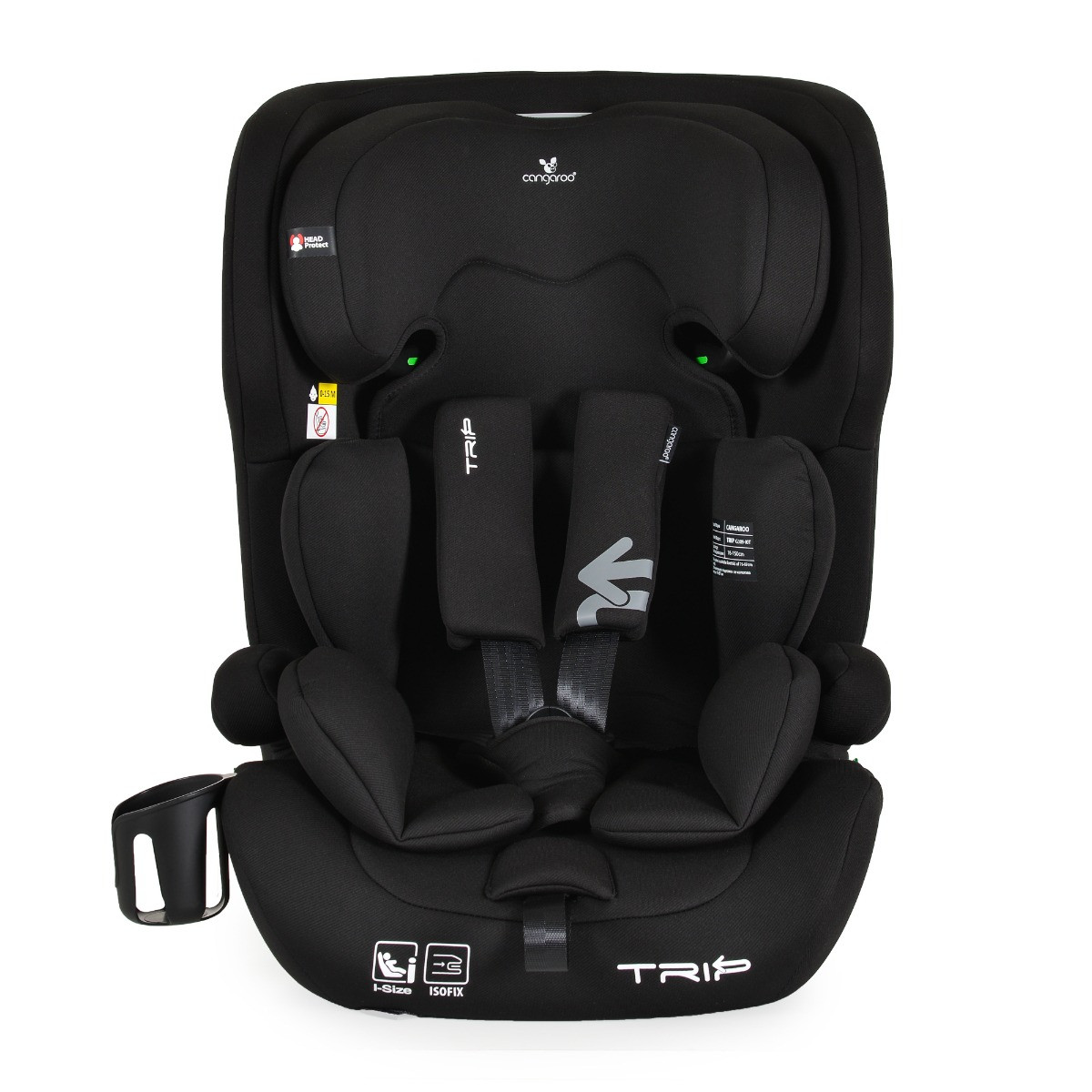Cangaroo Trip Midnight Black 76-150 cm i-Size Autostoel
