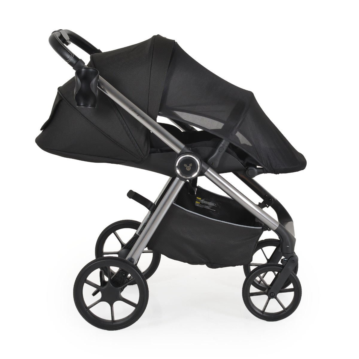 Cangaroo Unique Carbon Black 3-in-1 Kinderwagen incl. i-Size Autostoel