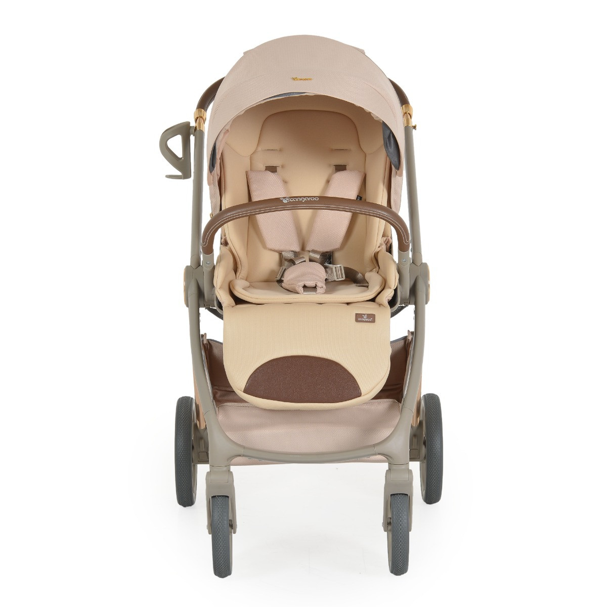 Cangaroo Unique Macadamia Beige 3-in-1 Kinderwagen incl. i-Size Autostoel