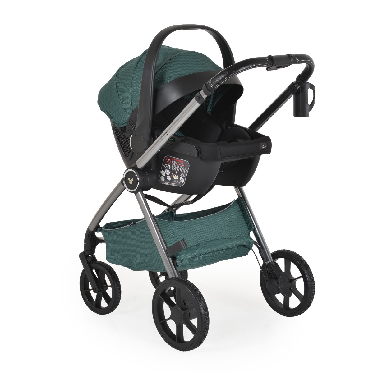 Cangaroo Unique Pine Green 3-in-1 Kinderwagen incl. i-Size Autostoel