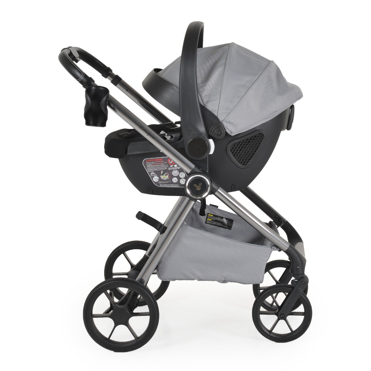 Cangaroo Unique Silver Cloud 3-in-1 Kinderwagen incl. i-Size Autostoel