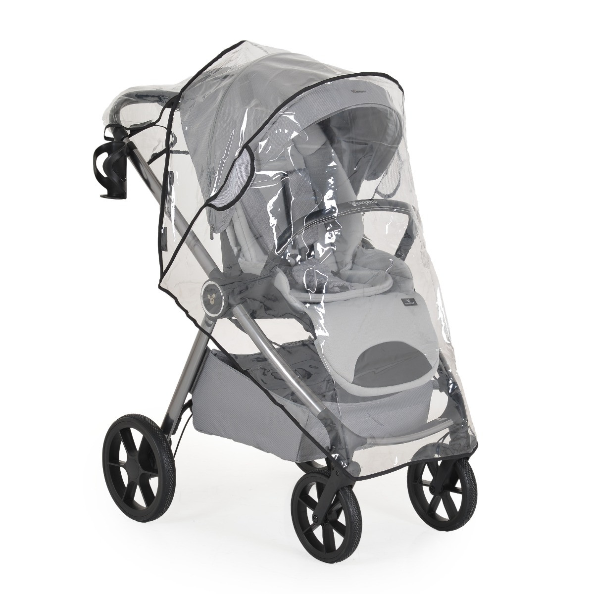 Cangaroo Unique Silver Cloud 3-in-1 Kinderwagen incl. i-Size Autostoel