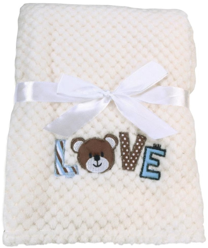 Cangaroo Wit Freya Beertje 75 x 105 cm Wiegdeken