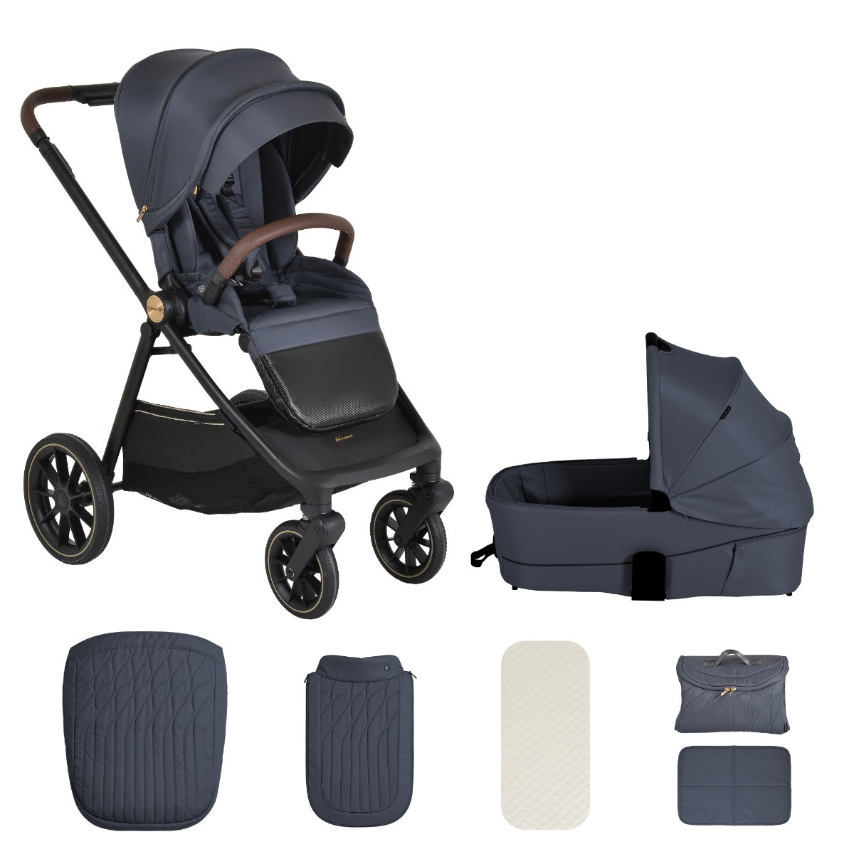 Cangaroo Celebrity Graystone 3-in-1 Kinderwagen Incl. Autostoel