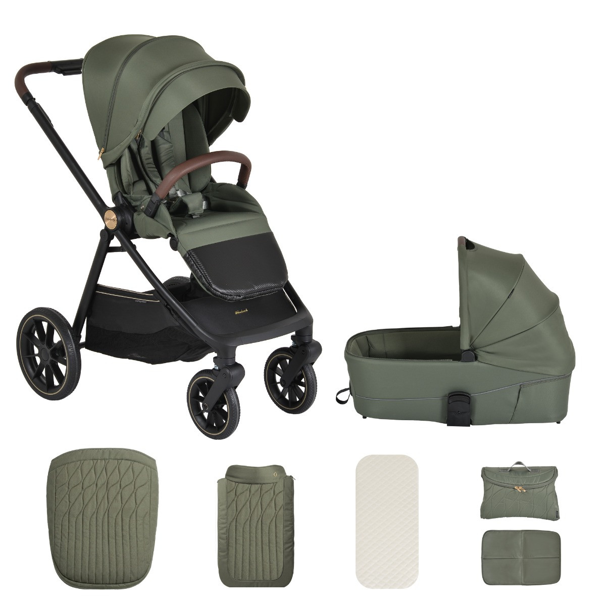 Cangaroo Celebrity Deep Green 3-in-1 Kinderwagen Incl. Autostoel