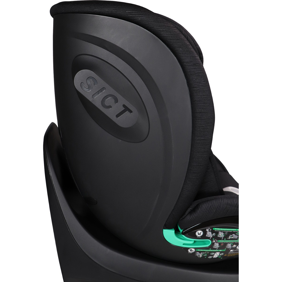 Ding Fynn Black 40-150 cm 360° i-Size Autostoel