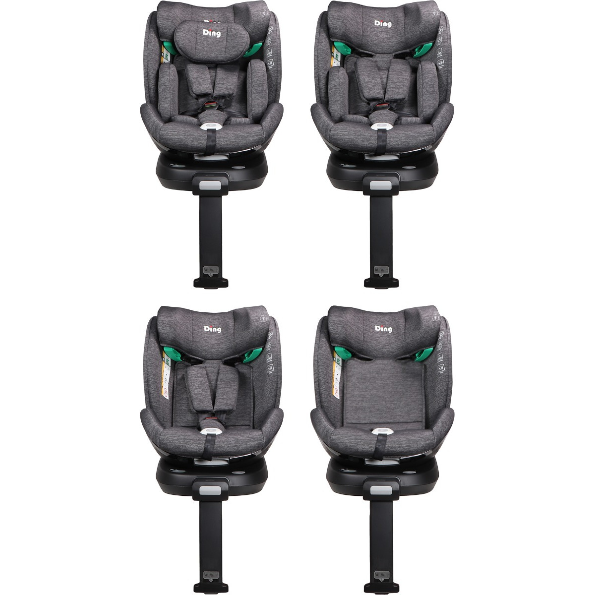 Ding Fynn Grey 40-150 cm 360° i-Size Autostoel