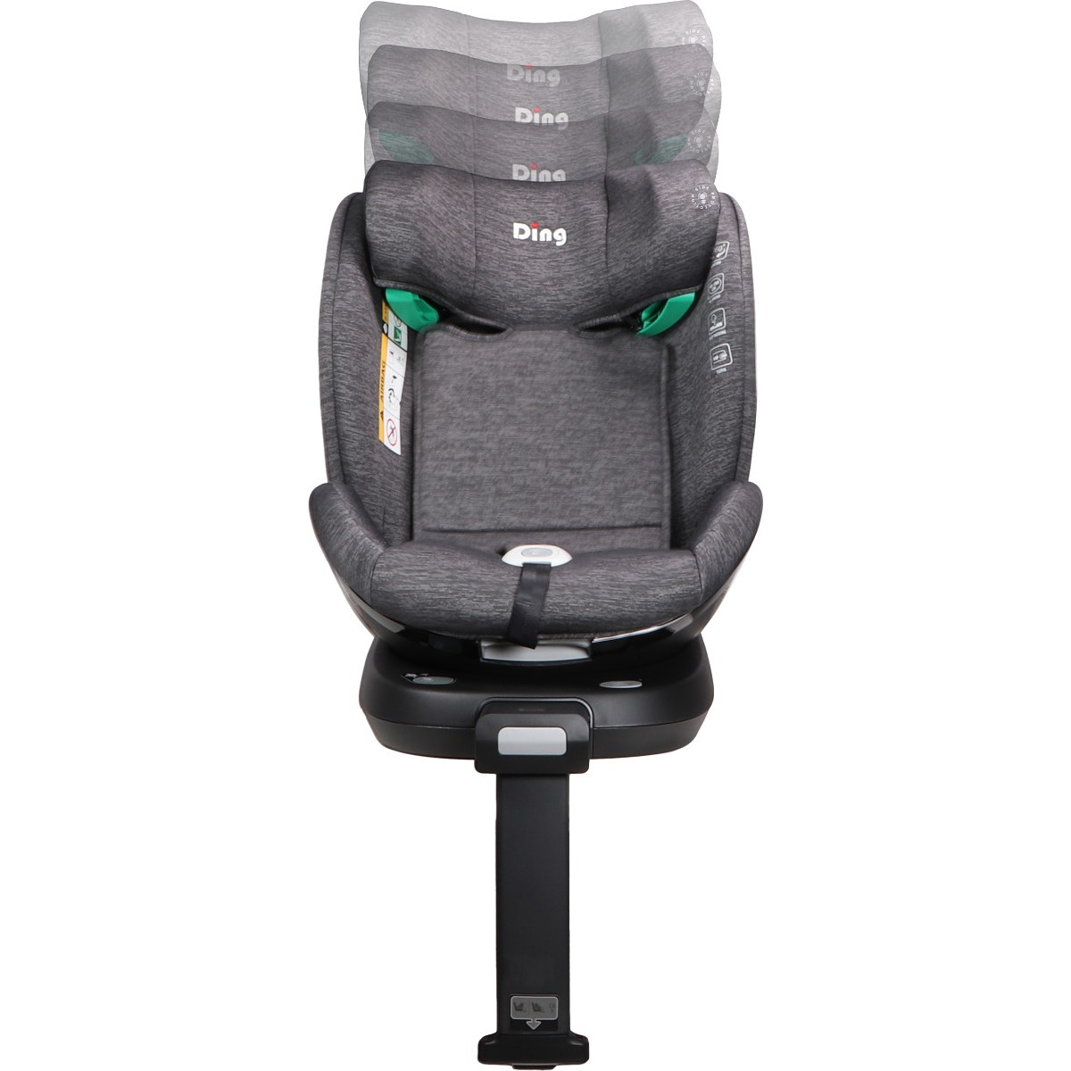Ding Fynn Grey 40-150 cm 360° i-Size Autostoel