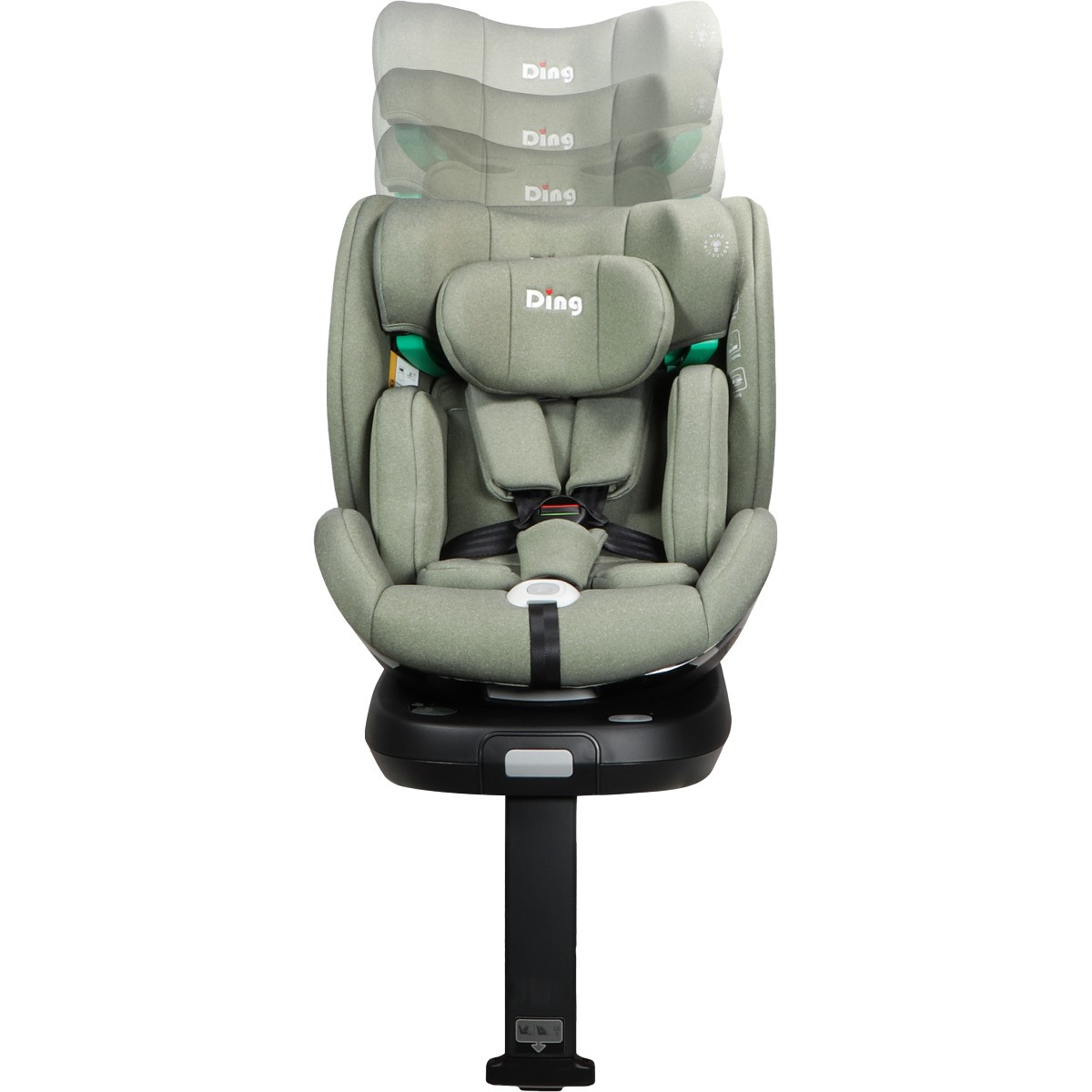 Ding Fynn Forest Green 40-150 cm 360° i-Size Autostoel