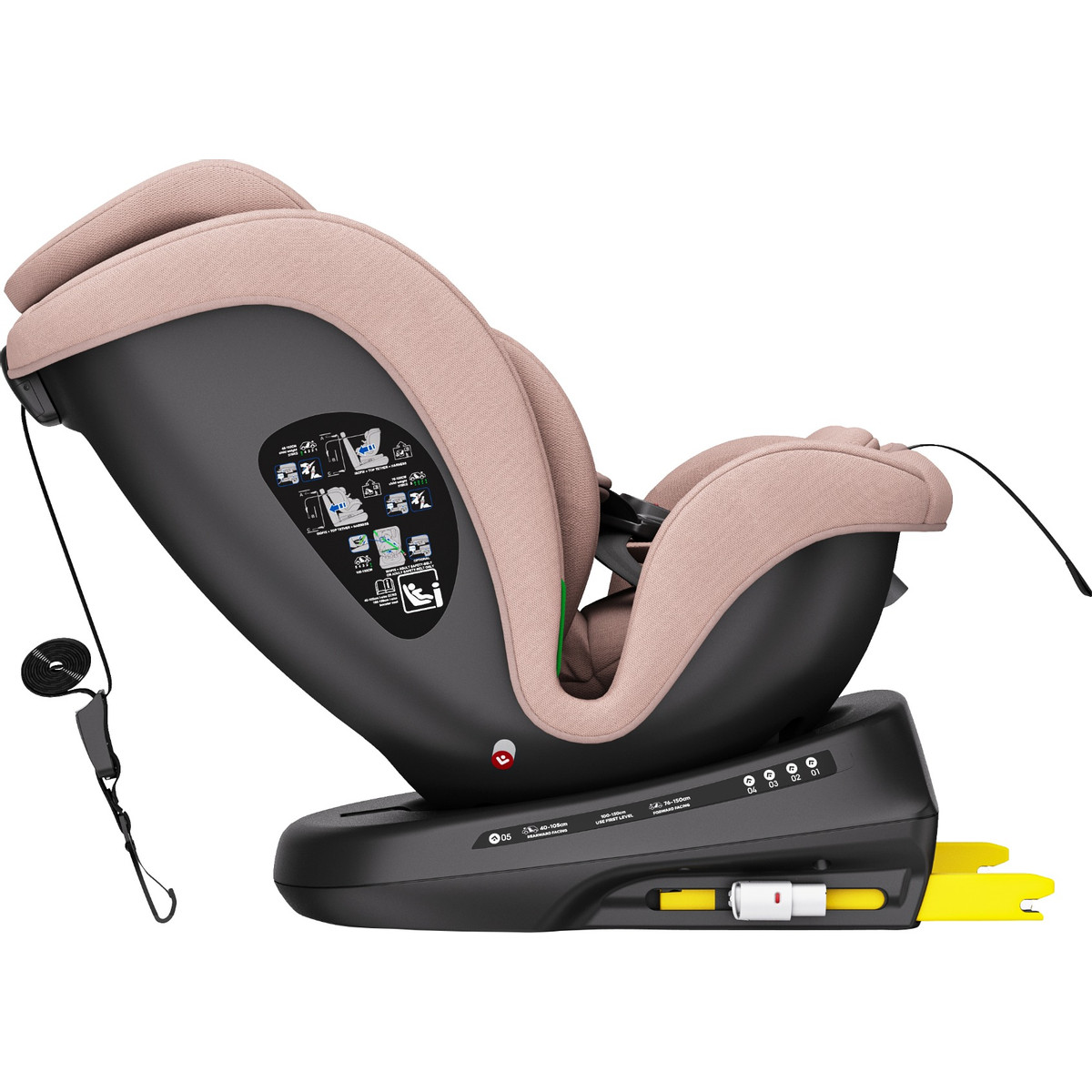 Ding Aiden Pink 40-150 cm 360° i-Size Autostoel