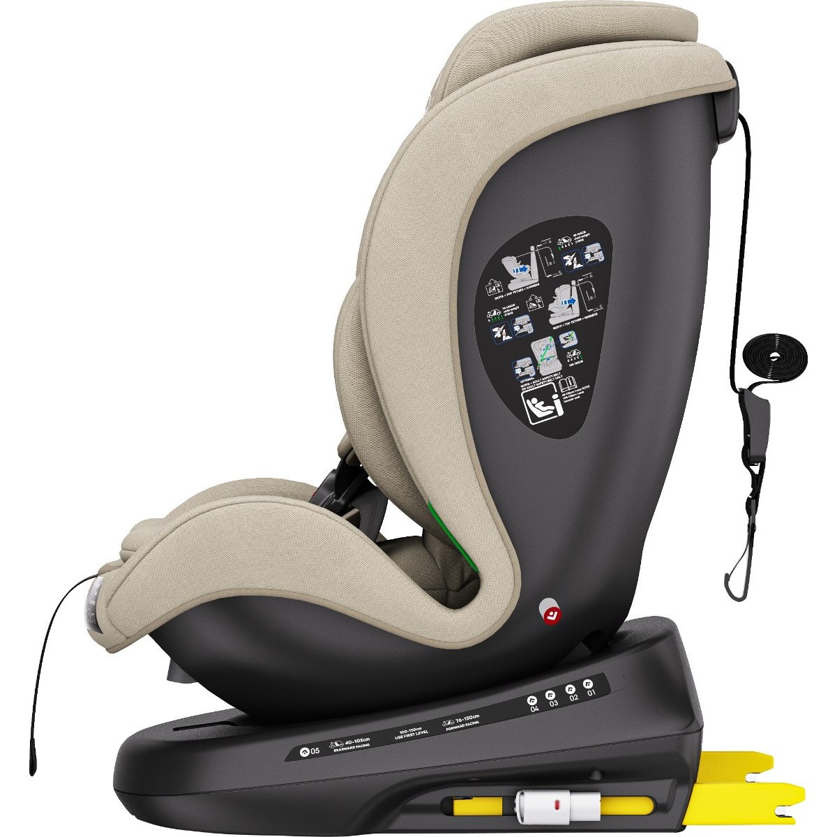 Ding Aiden Sand 40-150 cm 360° i-Size Autostoel