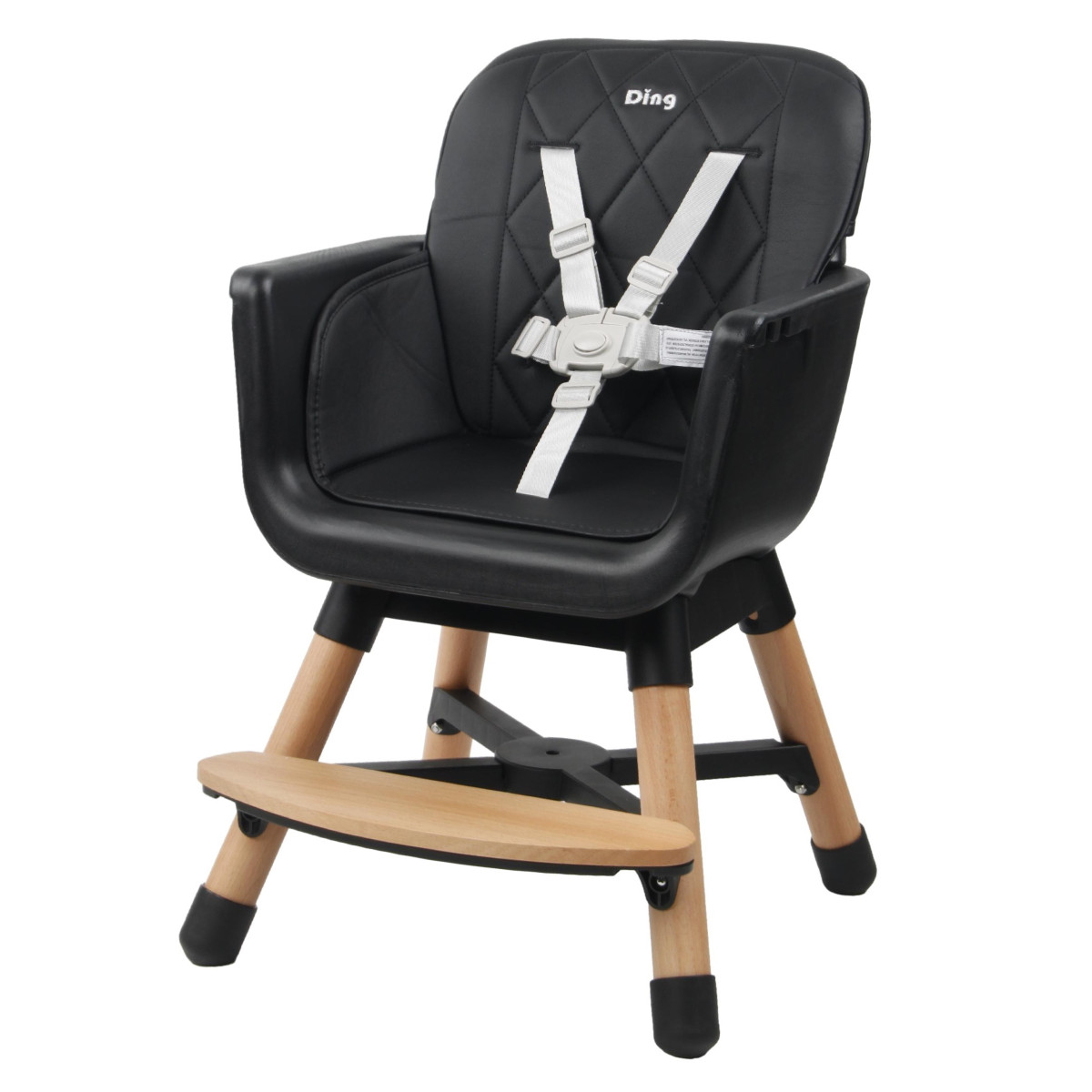 Ding Daily Black Houten Kinderstoel