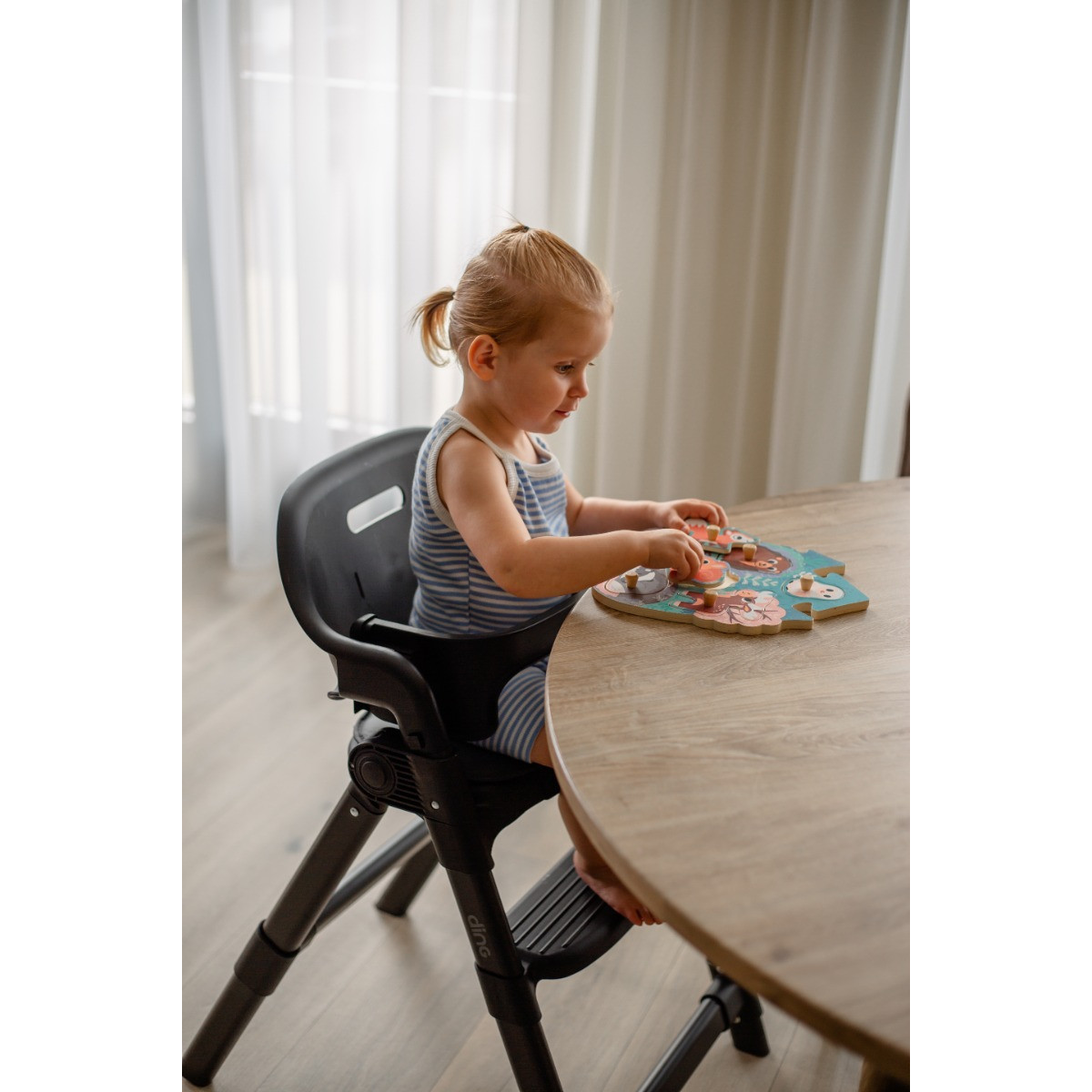 Weekendaanbieding: Ding Elin Zwart Inklapbare Meegroei Kinderstoel
