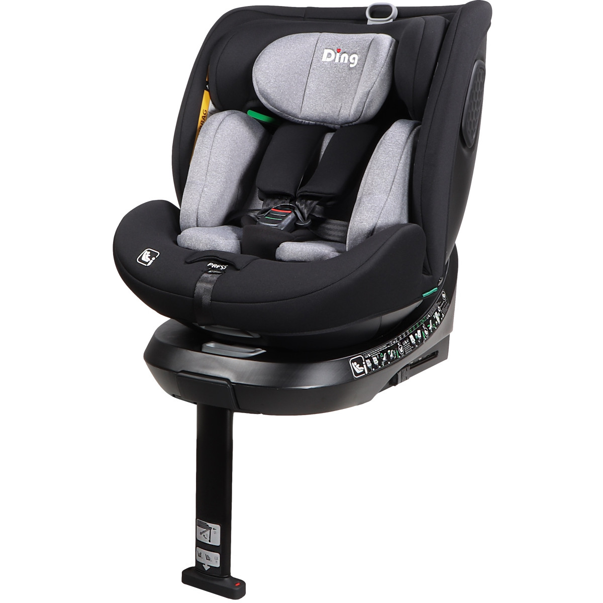 Ding Kai Grey 40-150cm 360° i-Size Autostoel