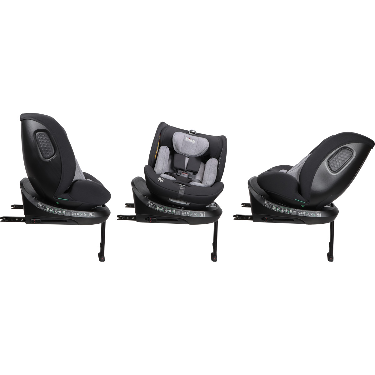 Ding Kai Grey 40-150cm 360° i-Size Autostoel