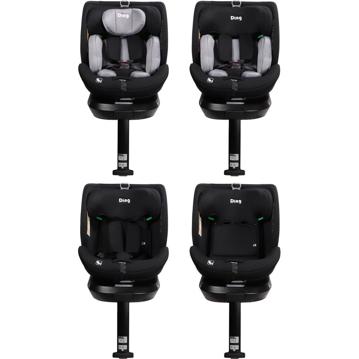 Ding Kai Grey 40-150cm 360° i-Size Autostoel