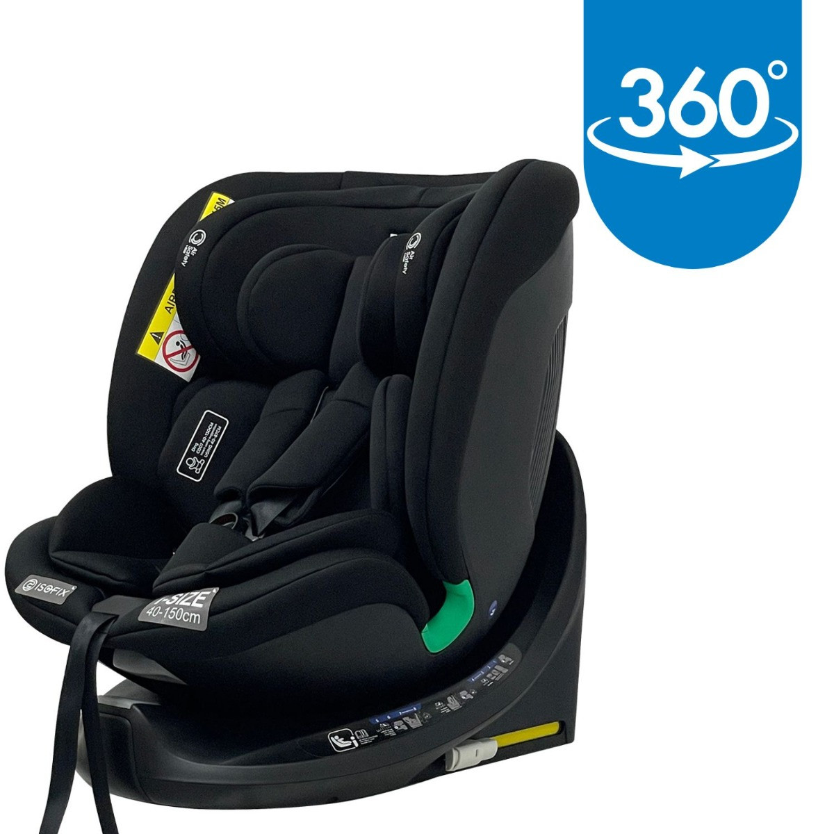 Weekendaanbieding: Ding Mae Black 40-150 cm 360° i-Size Autostoel