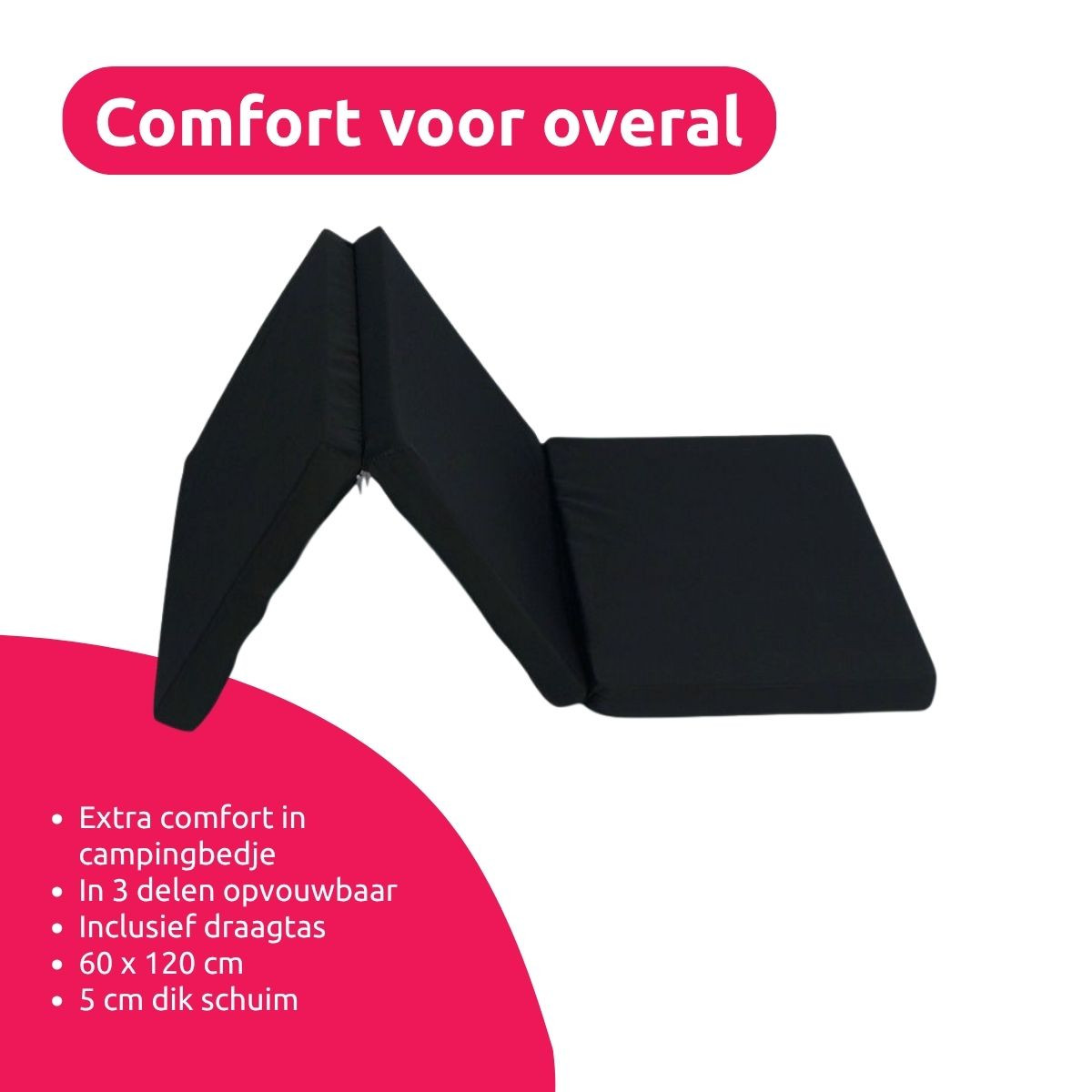 Ding Opvouwbaar Matras in Tas 60 x 120 cm