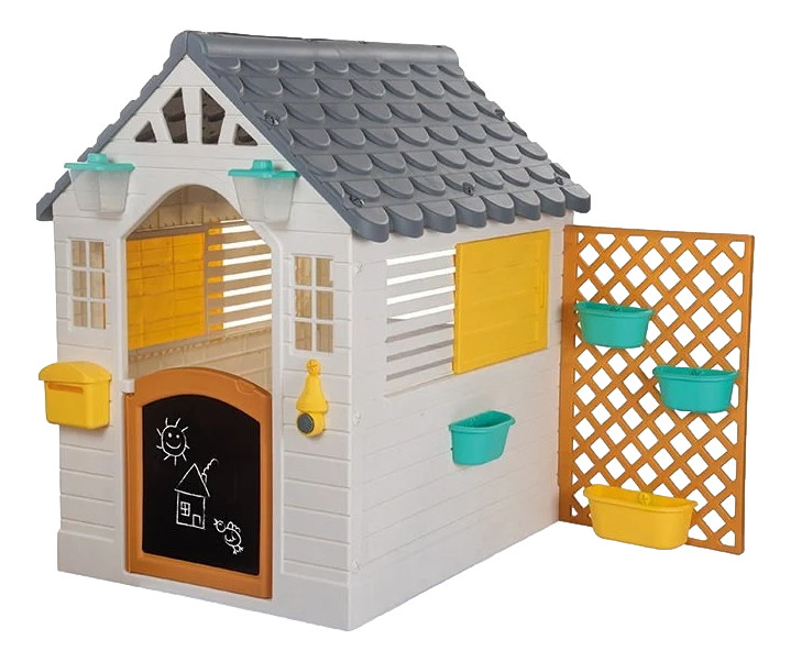 Dolu Garden Wit/Grijs Speelhuisje met Accessoires