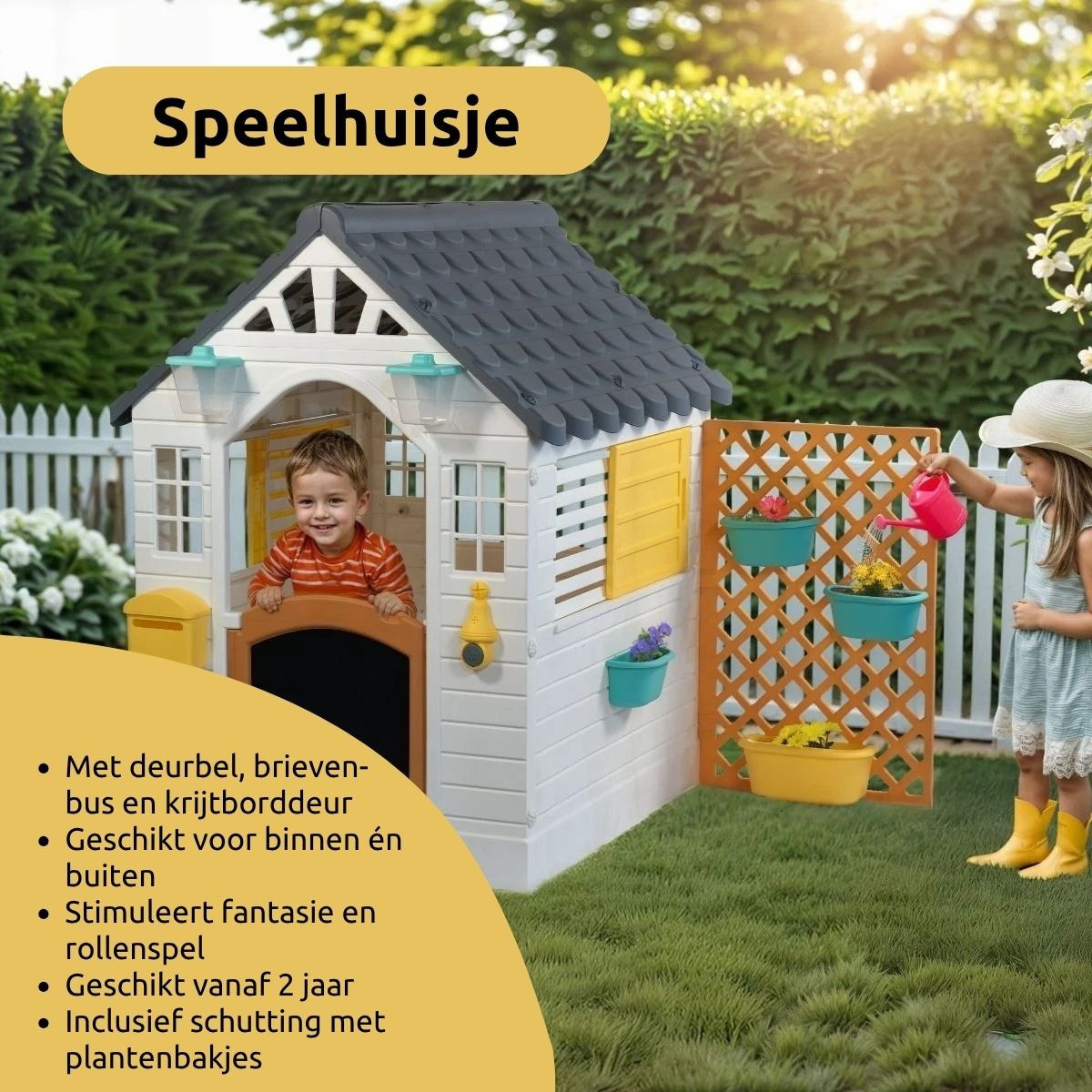 Dolu Garden Groen Speelhuisje met Accessoires