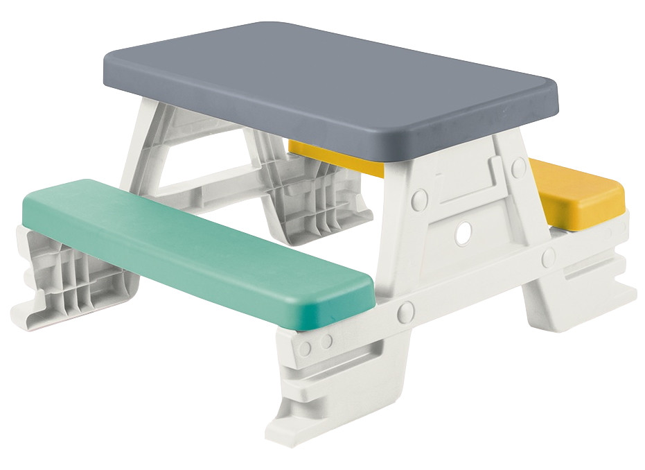 Dolu Grijs/Wit Picknicktafel