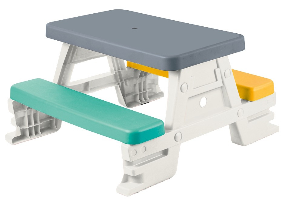 Dolu Grijs/Wit Picknicktafel