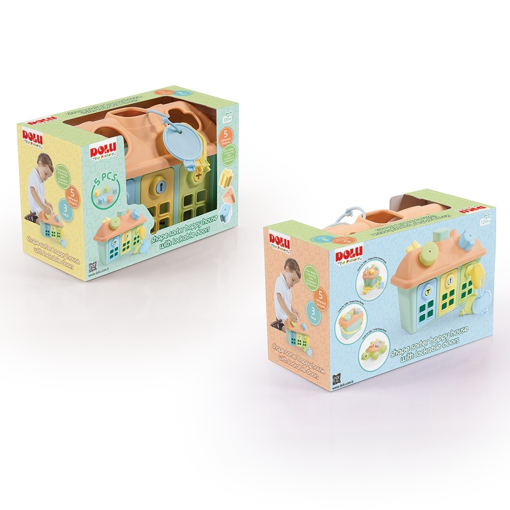 Dolu Pastel Vormenstoof met Deurtjes