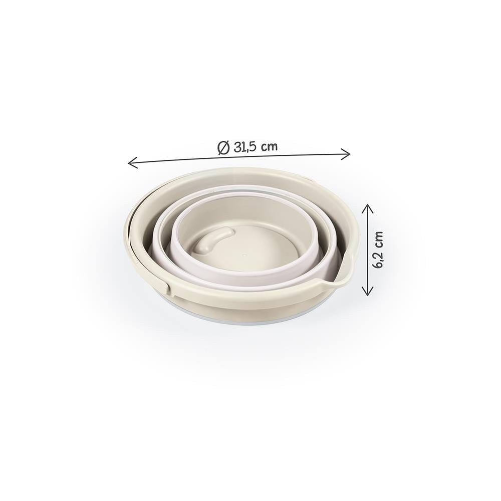 Dolu Relax Beige 3-delige Opvouwbare Badset