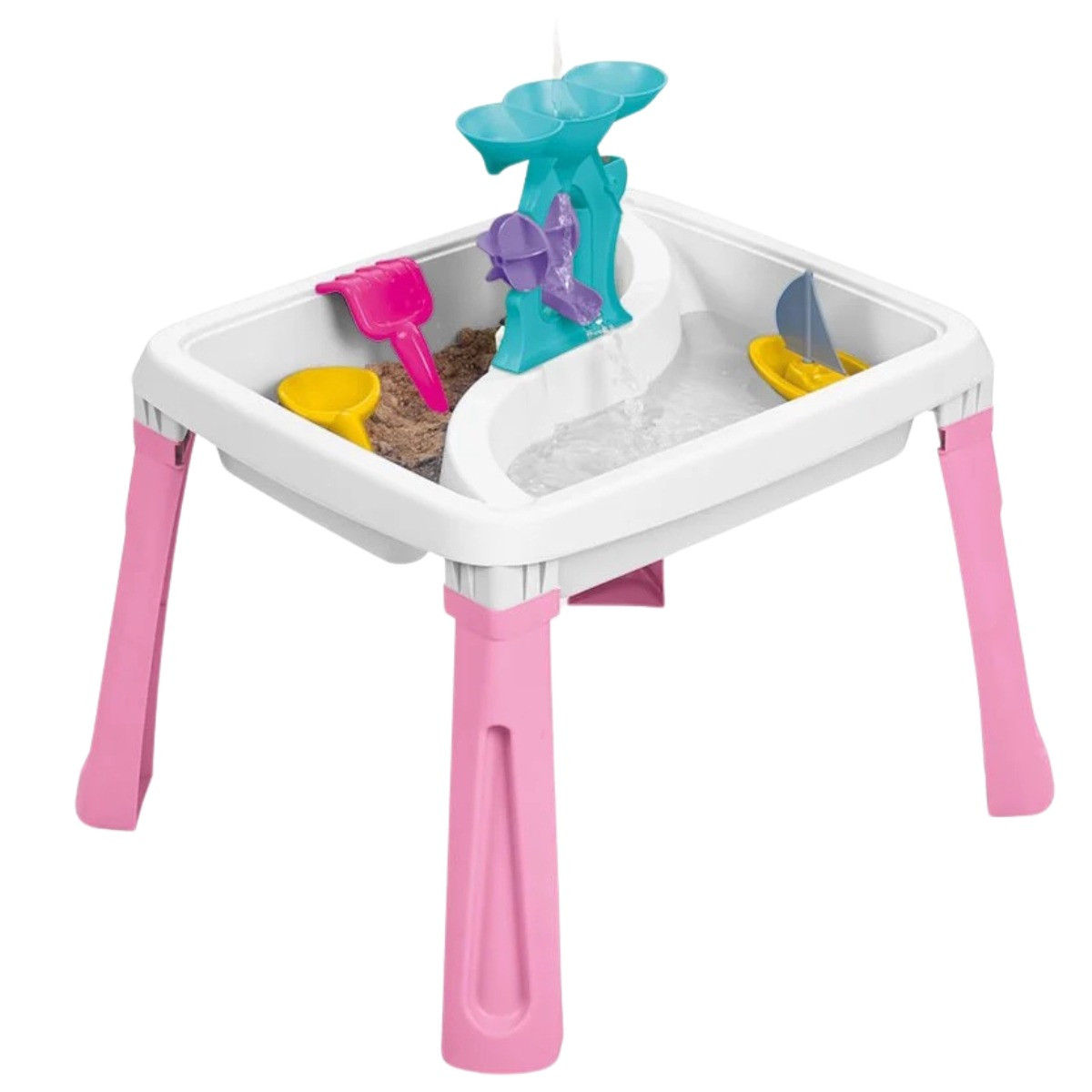 Dolu Roze Zand- en Watertafel met Accessoires