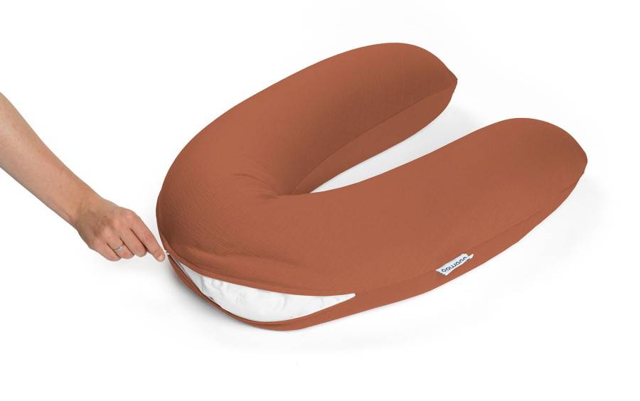 Doomoo Buddy Tetra Jersey Terracotta Voedingskussenhoes