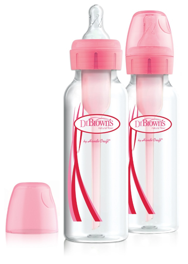 Dr Brown's Options+ Anti-colic Roze 2-pack Smalle Hals Fles 250 ml