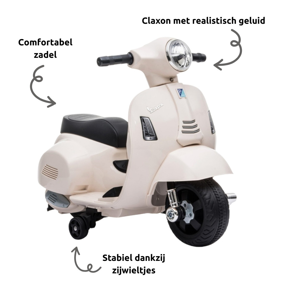 Eco Toys Roze 1,5-3 jaar Elektrische Vespa Scooter