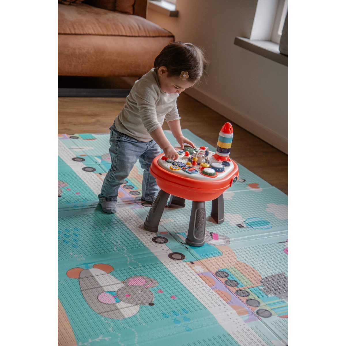 Eco Toys 200 x 150 cm Voertuigen Omkeerbare Speelmat